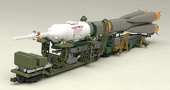 プラスチックモデルソユーズロケット ＋ 搬送列車