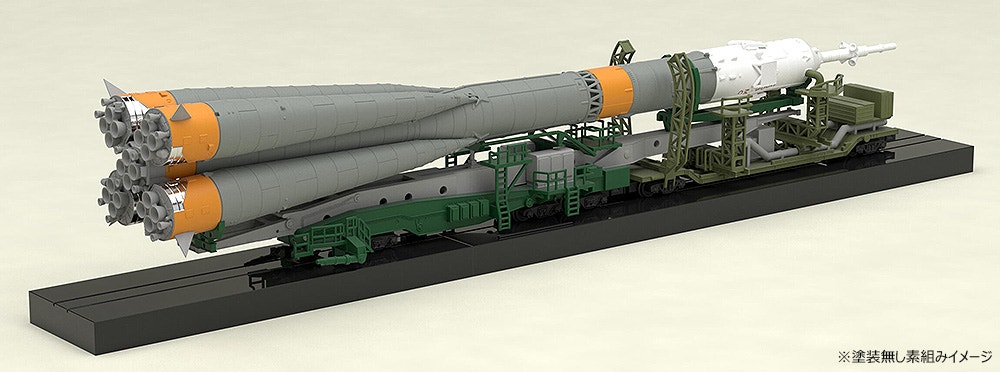 MODEROID 1/150プラスチックモデルソユーズ ロケット ＋ 搬送列車特設 